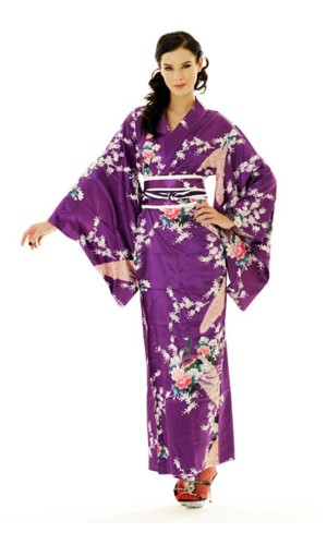 Purple Kimono Dress