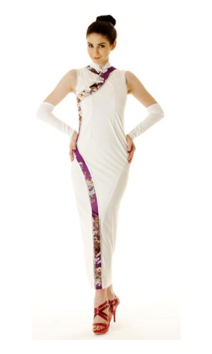 Stylish White Asian Dress