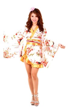 White Asian Kimono