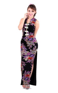 Elegant Black Asian Gown