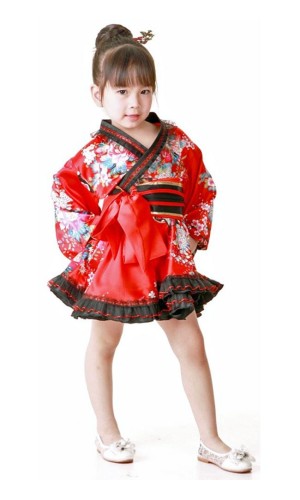 Kids Floral Motif Kimono