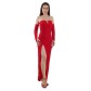 Chic Strapless Red Dress