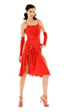 Short Red Salsa Dress