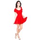 Red Short Sleeve Dress
